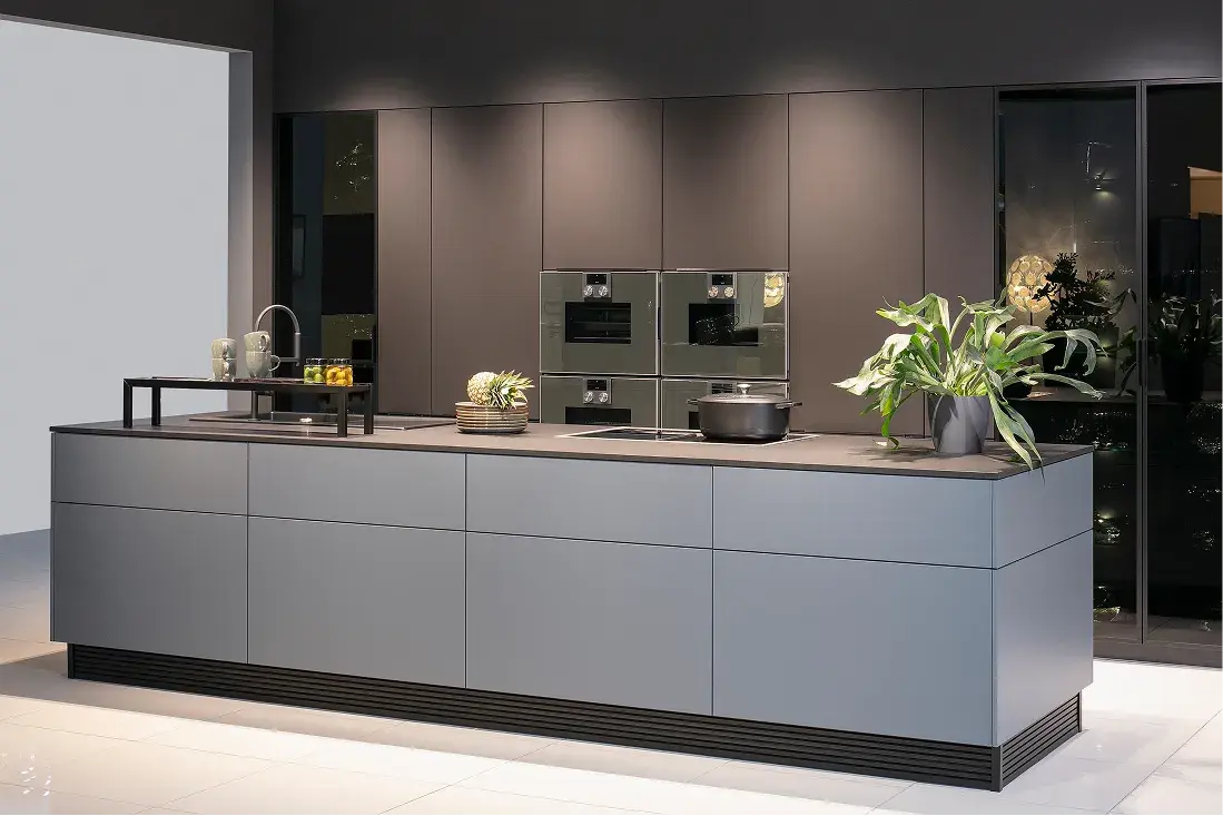 Resopal ultramatt Grau grifflos